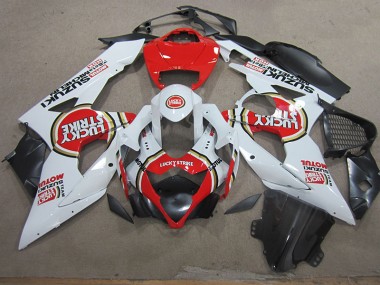 Bianco Lucky Strike Rosso Motul ABS Kit Carenatura GSXR 1000 K5 2005-2006